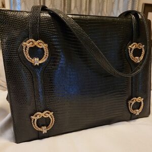 Vintage 50s Martin Van Schaak Lizard Skin handbag
